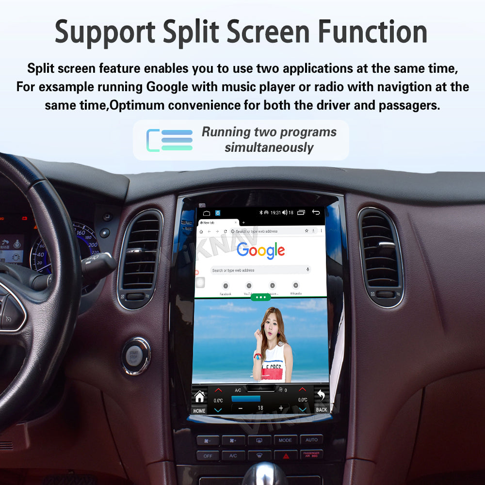 Viknav 12.1 inch Android Car Stereo For Infiniti QX50 EX25 2010-2017 Wireless CarPlay & Android Auto GPS Navigation Head Unit