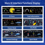 Viknav 15.8 inch Digital Gauge Cluster for Ford Mustang 2015-2023 LCD Car Digital Speedometer Dashboard Panel