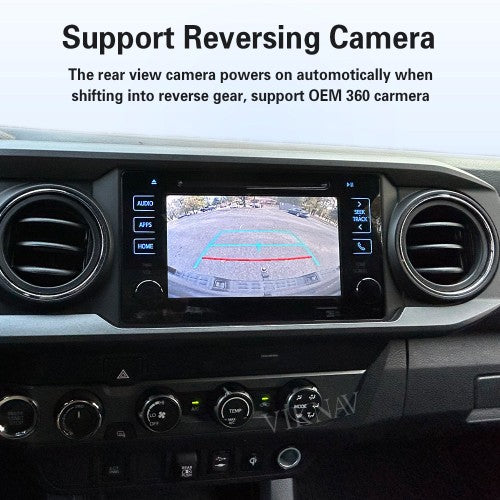 Viknav Linux Interface Decoder Box for Toyota Tacoma 2014-2019 Wireless CarPlay Android Auto GPS Navigation Original Car Radio Screen