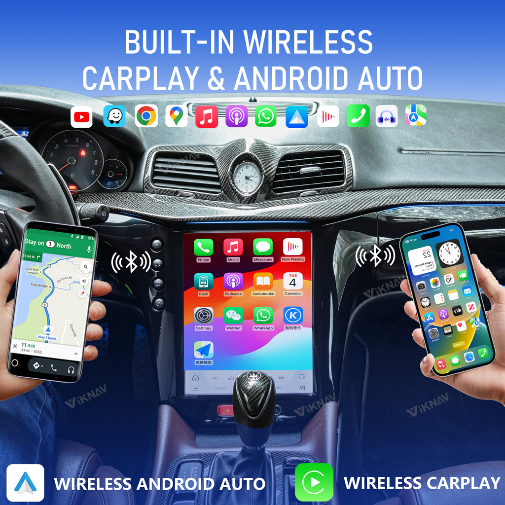 VIKNAV 13.9 Inch Car Radio For Maserati GT 2007-2017 Auto Stereo Wireless Carplay GPS Navigation Multimedia Player Touch Screen