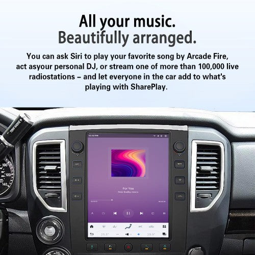 Viknav 12.1" Touch Screen Car Radio For Nissan Titan ( 2016 2017 2018 2019 ) Multimedia Player Android Auto GPS Navigation Wireless Carplay (128GB)