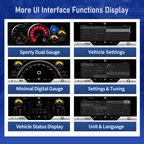 Viknav 12.3inch For Nissan GTR 2008-2015 LCD Digital Cluster Dashboard Panel Speedometer Screen Virtual Instrument Cluster Virtual Cockpit