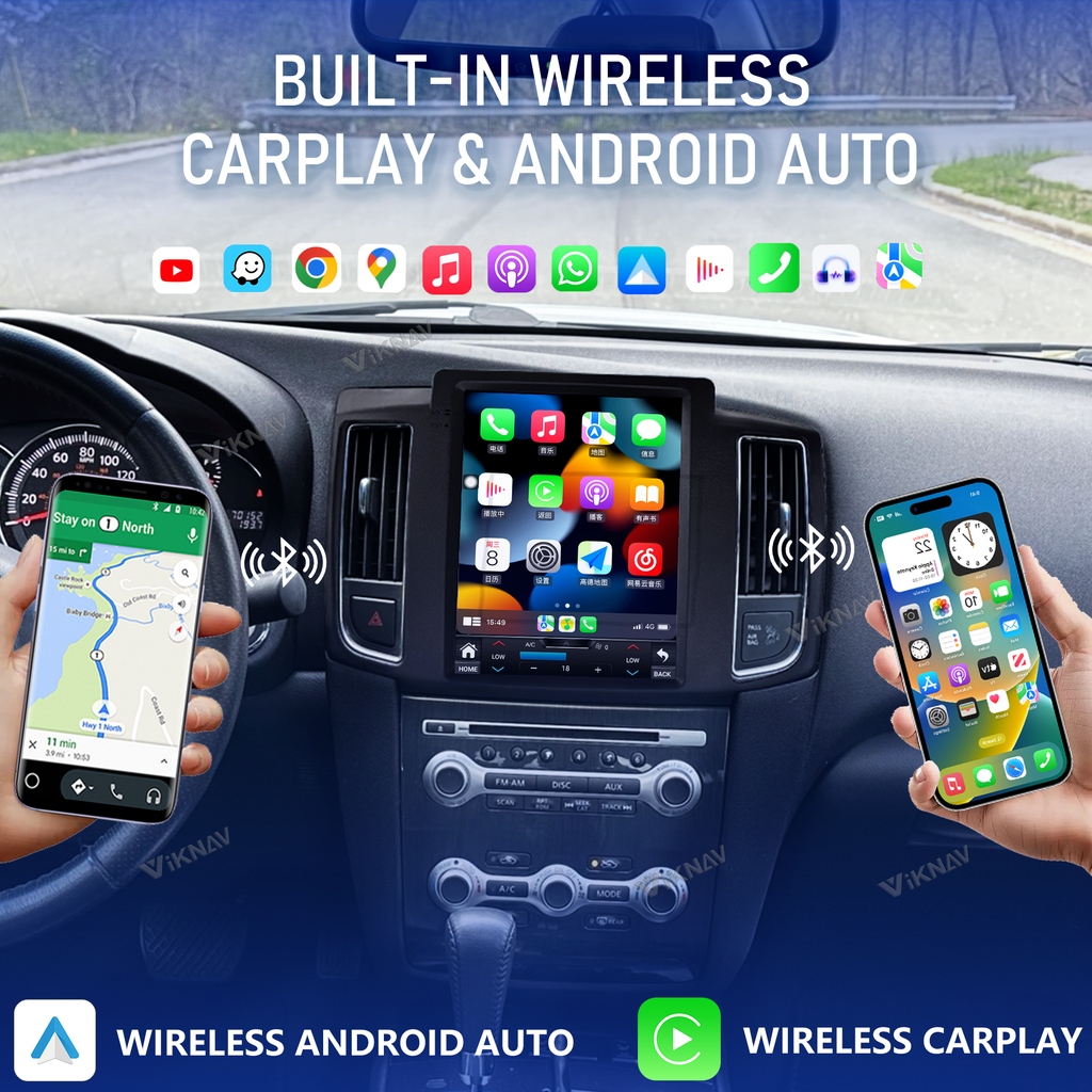 VIKNAV 10 Inch Android Car Radio for Nissan Maxima 2009-2014 Auto Stereo Screen Upgrade Wireless Carplay GPS Navigation Multimedia Player Head Unit