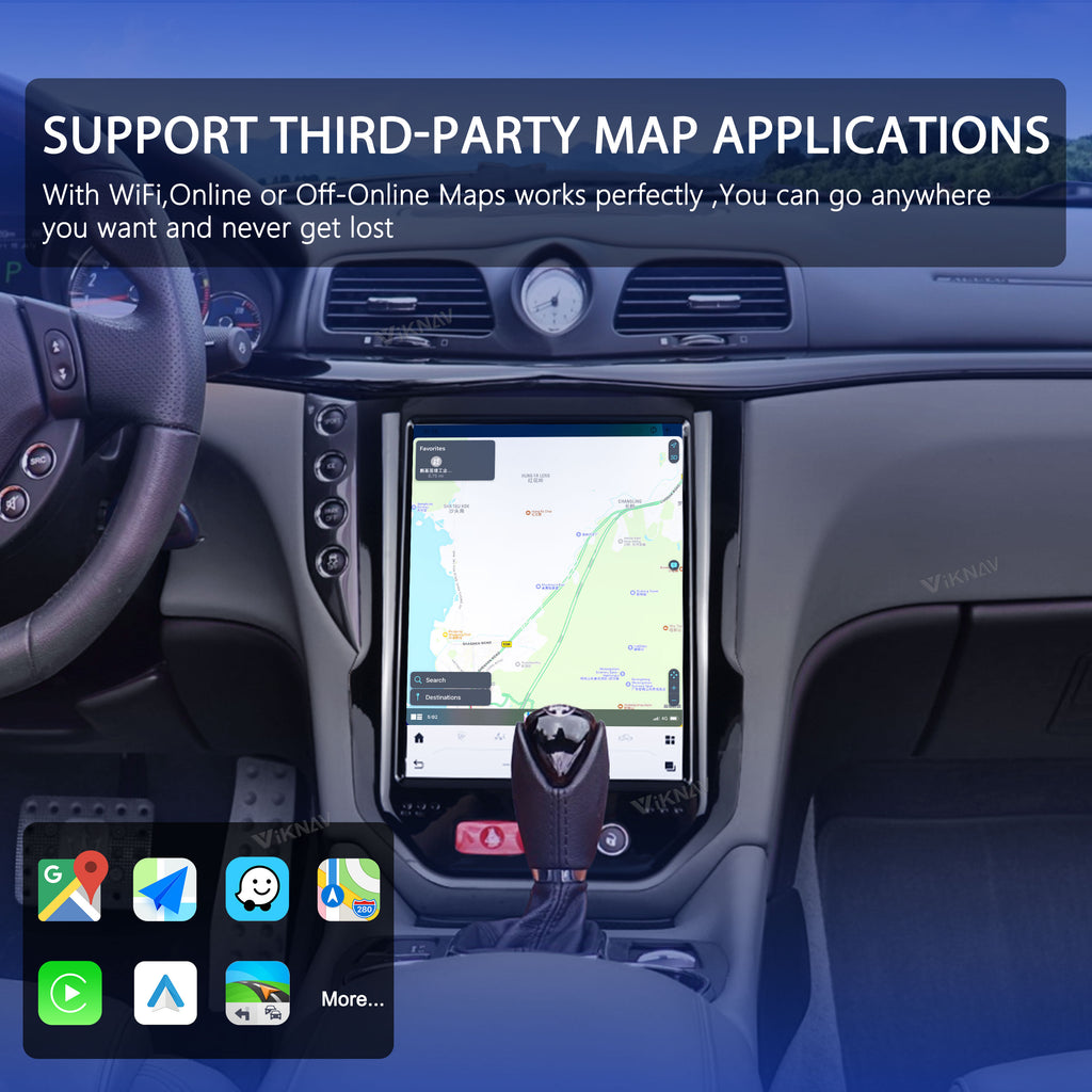 VIKNAV 10.5 Inch Android Car Radio For Maserati GT GranTurismo 2007-2017 Auto Stereo Infotainment System Screen Upgrade (128GB)