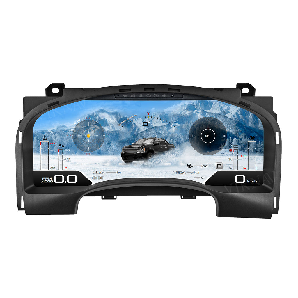 Viknav 15.1 inch Digital Gauge Cluster for GMC Yukon Chevrolet Silverado Tahoe Suburban 2007-2013 LCD Digital Instrument Full Screen Upgrade Automotive Replacement Speedometer Panel