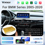Viknav Linux System Wireless Carplay Android Auto Decoder Box for BMW 1/2/3/4/5/6/7 Series X1/X3/X4/X5/X6/M2/M3/M4/M5/M6/Z4 ＆Mini Series 2005-2020 Upgrade Interface Autolink Airplay Decoding Box