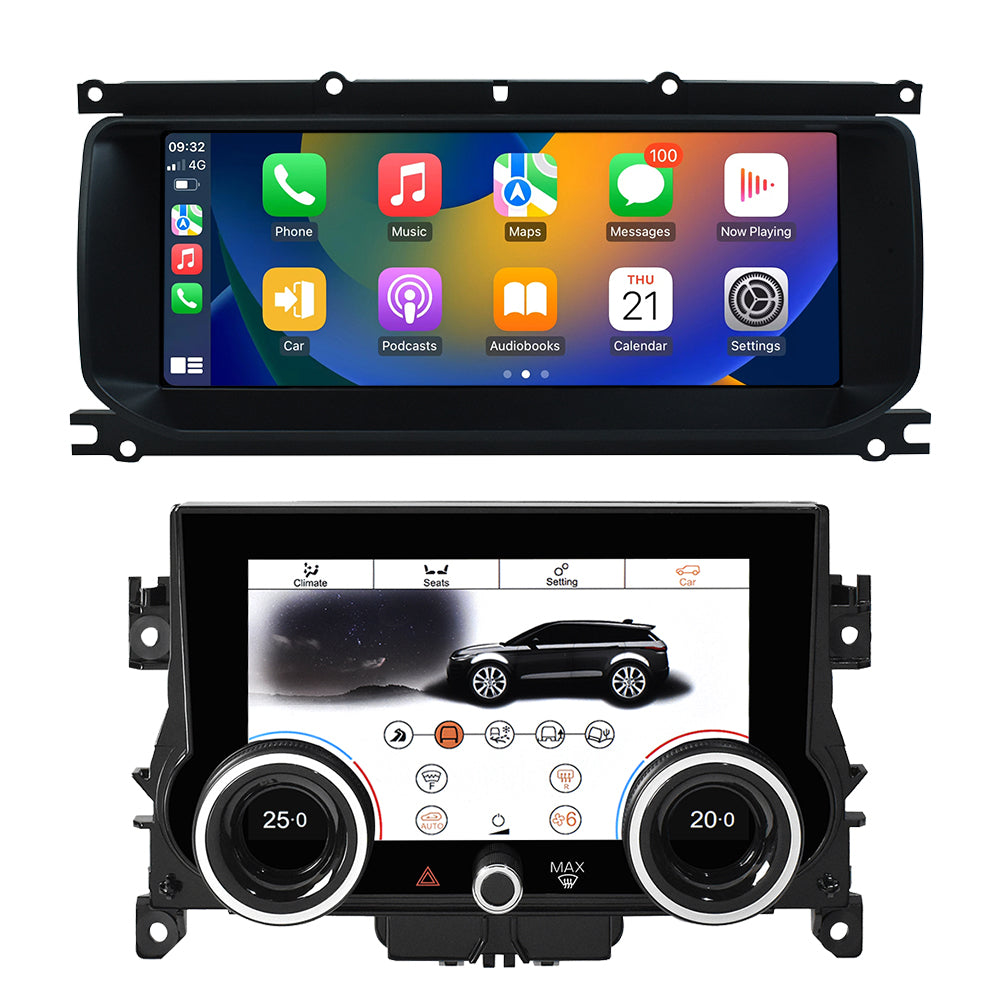 VIKNAV 10.25 Inch Android Car Radio AC panel for Land Rover Range Rover Evoque L538 2013-2017 Auto Stereo Screen Upgrade Wireless Carplay GPS Navigation Multimedia Player