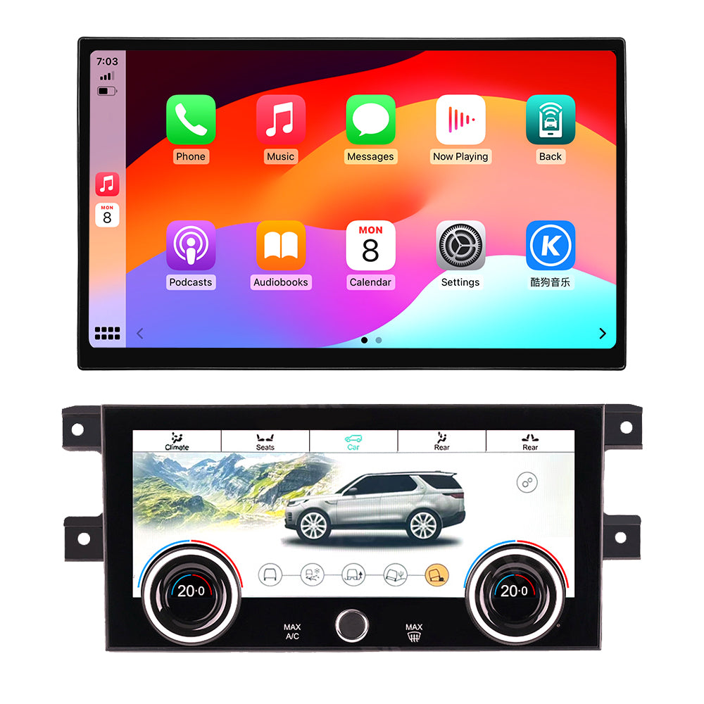 VIKNAV 13 Inch Android Car Radio And AC panel for Land Rover Range Rover Discovery 5 2017-2020 Auto Stereo Screen Upgrade Wireless Carplay GPS Navigation Multimedia Player