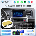 Viknav Linux Box for Volvo S60 V60 V40 2015-2022 Built-in GPS Remote Control Wireless Apple CarPlay Android Auto