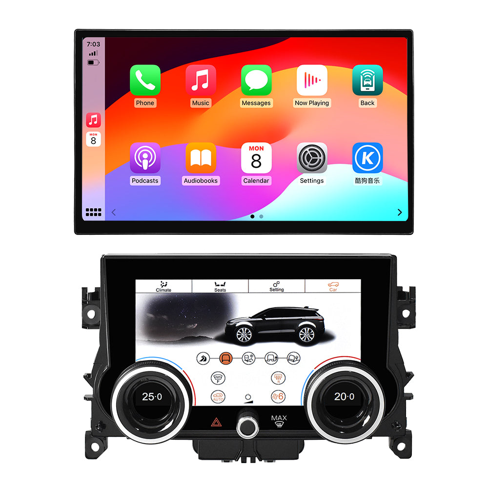 VIKNAV 13.3 Inch Android Car Radio AC panel for Land Rover Range Rover Evoque L538 2013-2017 Auto Stereo Screen Upgrade Wireless Carplay GPS Navigation Multimedia Player
