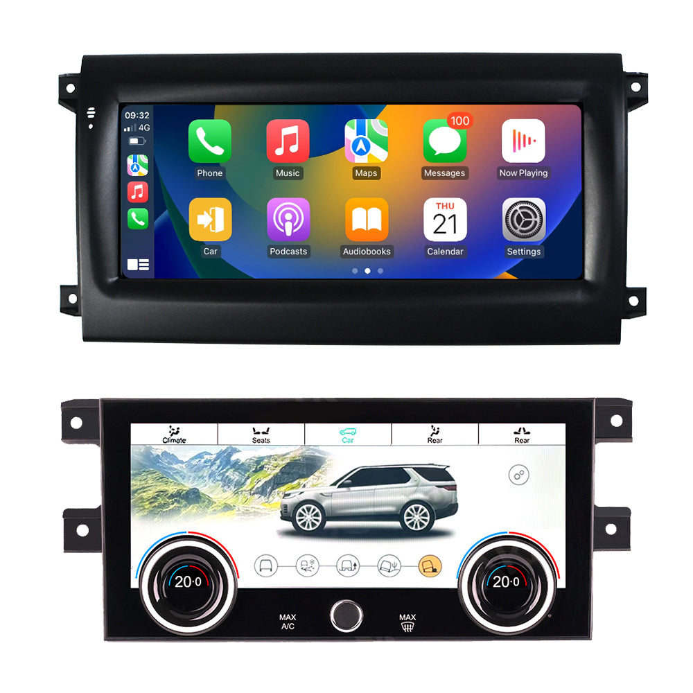 VIKNAV 10.25 Inch Android Car Radio And AC panel for Land Rover Range Rover Discovery 5 2017-2020 Auto Stereo Screen Upgrade Wireless Carplay GPS Navigation Multimedia Player