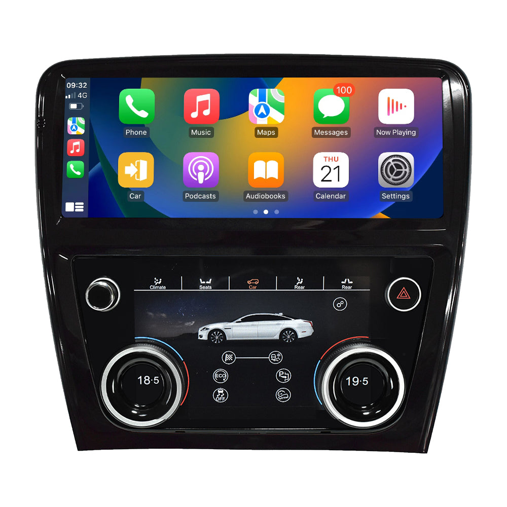 VIKNAV 10.25 Inch Android Car Radio AC panel for Jaguar XJ XJL XJR 2010-2019 Auto Stereo Screen Upgrade Wireless Carplay GPS Navigation Multimedia Player