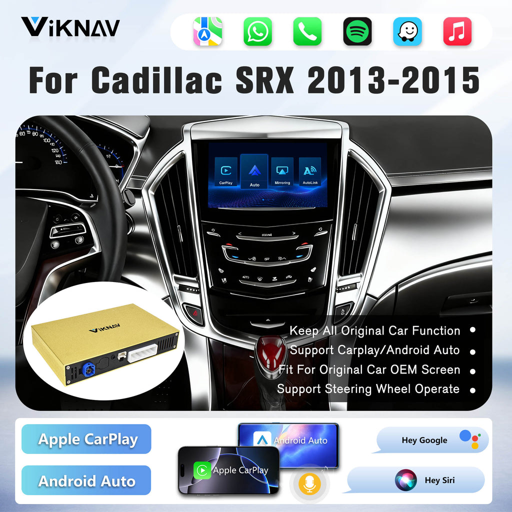 Viknav Linux System Decoder Box For Cadillac SRX 2013-2015 OEM Harman System Upgrade Interface Wireless Carplay Android Auto Decoder Box Autolink Airplay