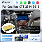 Viknav Linux System Decoder Box For Cadillac CTS 2014-2015 OEM Harman System Upgrade Interface Wireless Carplay Android Auto Decoder Box Autolink Airplay