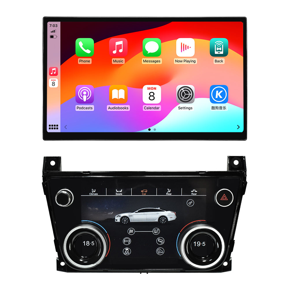 VIKNAV 13 Inch Android Car Radio AC Panel for Jaguar XJ XJL XJR 2010-2019 Auto Stereo Screen Upgrade Wireless Carplay GPS Navigation Multimedia Player