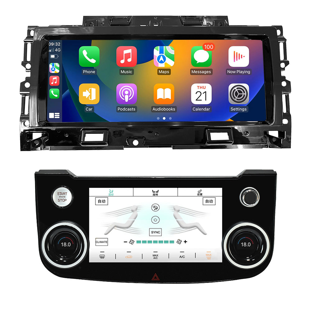 VIKNAV 10.25 Inch Android Car Radio AC Panel For Jaguar XF XFL 2016-2019 Auto Stereo Screen Upgrade Wireless Carplay GPS Navigation Multimedia Player