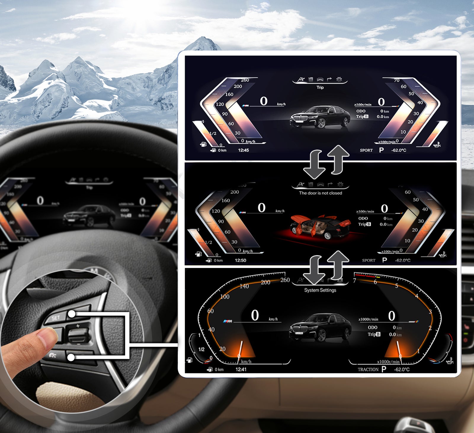 One-Touch Switch to Professional Off-Road View