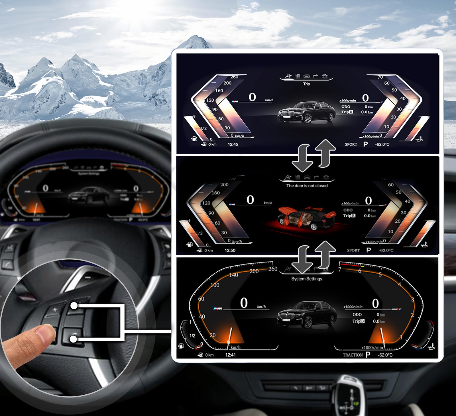 One-Touch Switch to Professional Off-Road View