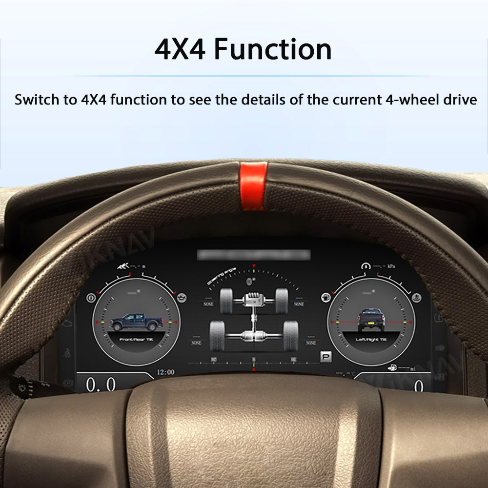 Viknav 14.4 Inch Car Radio Android and Digital Cluster Dashboard Panel Speedometer For Ford F150 2009-2012 Stereo Wireless Carplay Android Auto Touch Screen GPS Navigation Multimedia Player