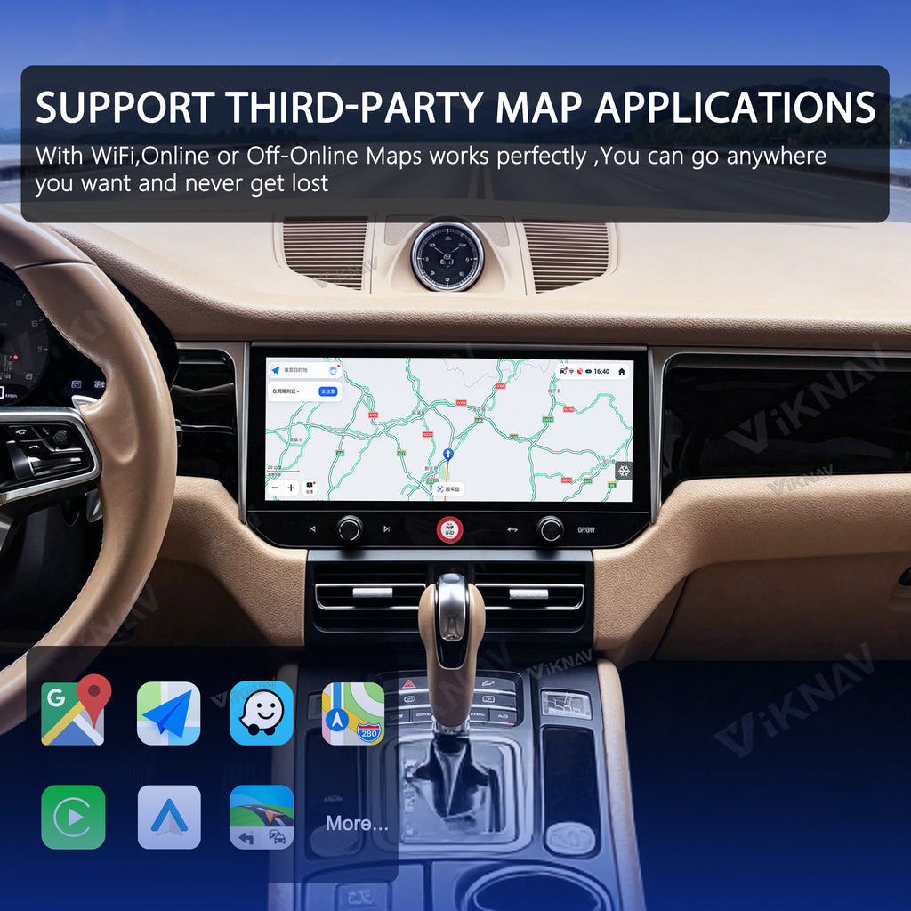 VIKNAV 12.3 Inch Android Car Radio for Porsche Macan 2013 2014 2015 2016 2017 Auto Stereo Screen Upgrade Wireless Carplay GPS Navigation Multimedia Player Head Unit