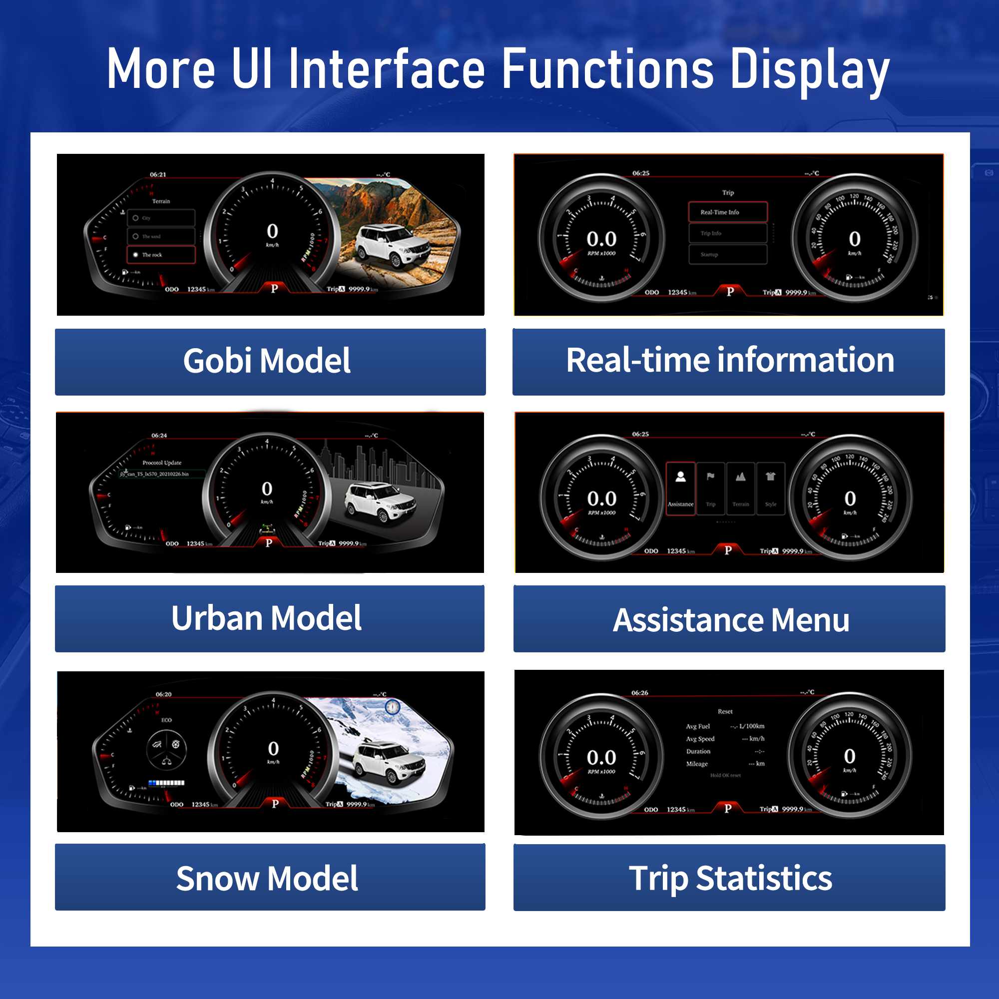 Viknav 13 inch Digital Cluster For Nissan Patrol 2015-2019 LCD Instrument Speedometer Dashboard Panel