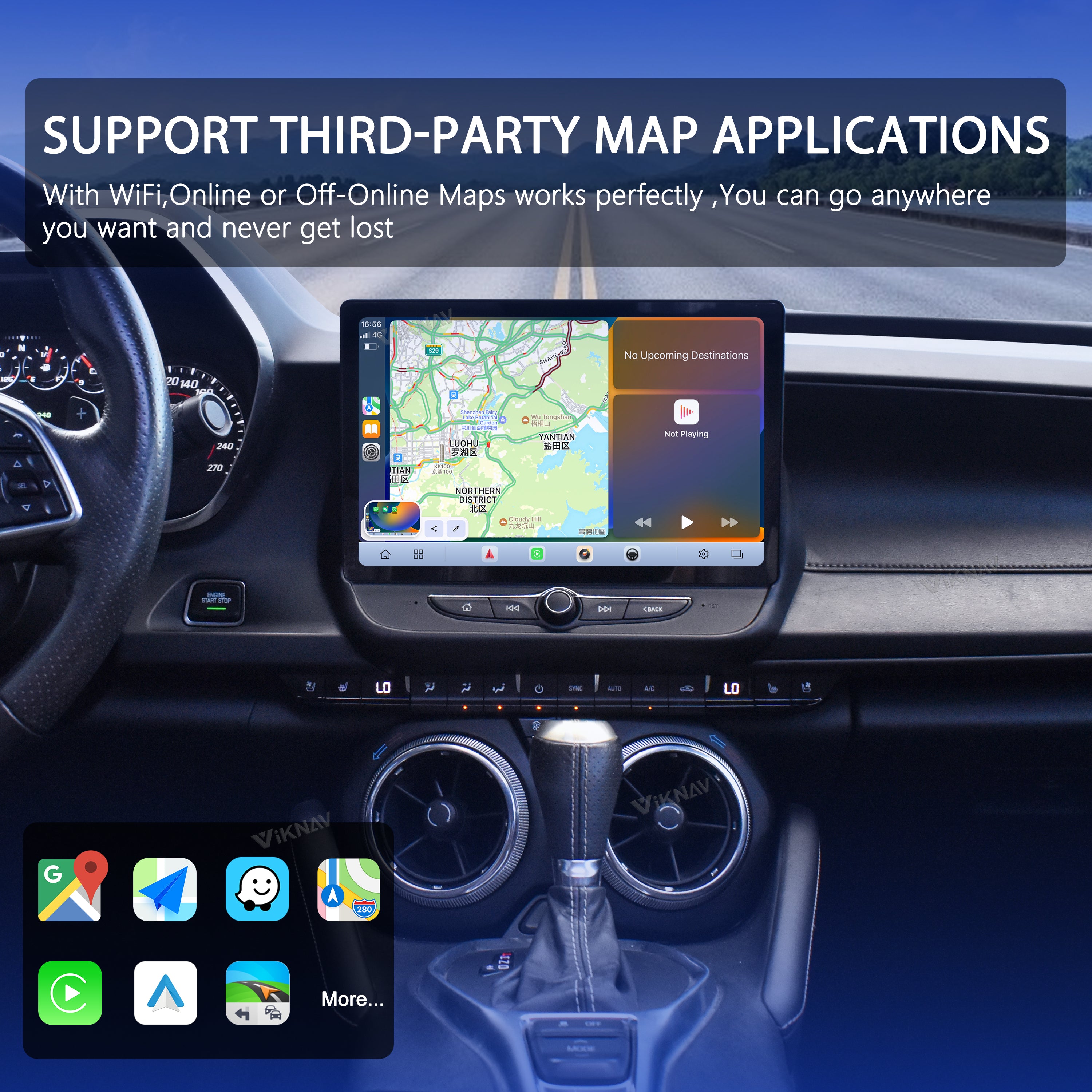 VIKNAV 11.5 Inch Android Car Radio for Chevrolet Camaro 2020 2021 2022 2023 2024 2025 Auto Stereo Screen Upgrade Wireless Carplay GPS Navigation Multimedia Player Head Unit