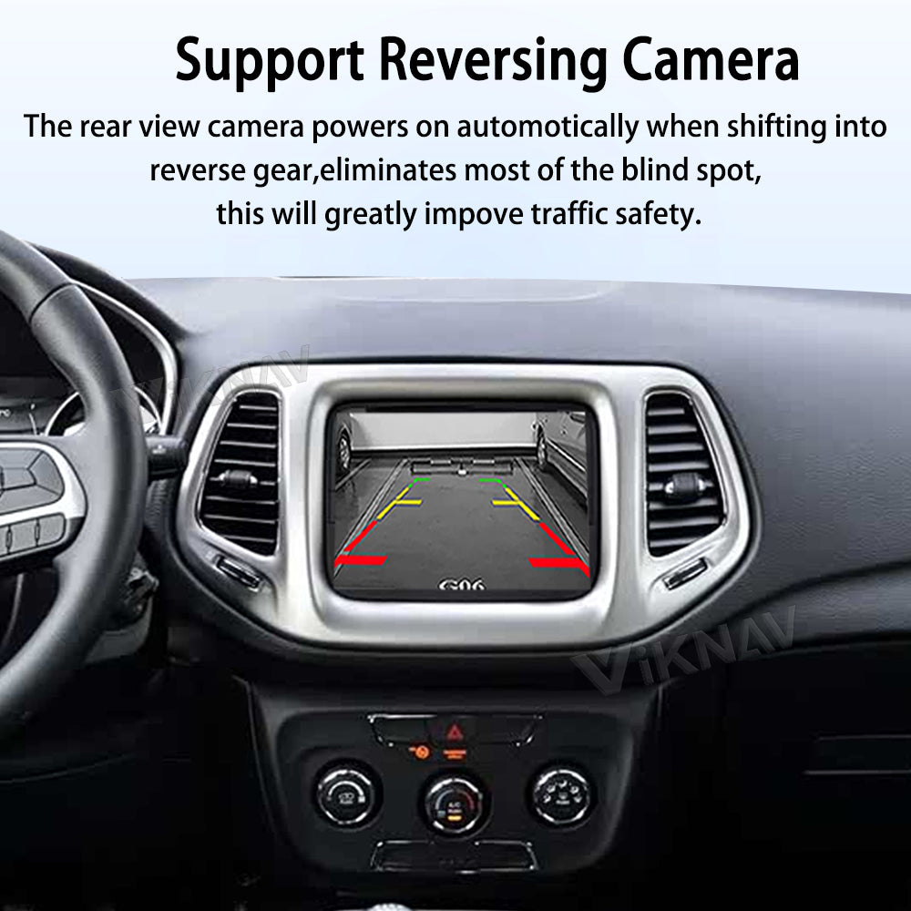 Viknav Linux System Wireless Carplay Android Auto Decoder Box for Jeep Compass 2017-2019 Upgrade Interface Autolink Airplay Decoding Box