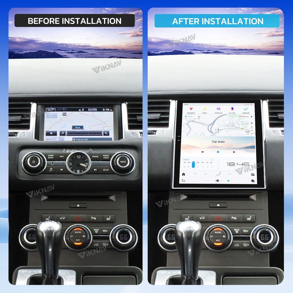 VIKNAV 10.4 Inch Android Car Radio For Land Rover Range Sport L320 2009-2013 Auto Stereo Infotainment System Screen Upgrade (128GB)