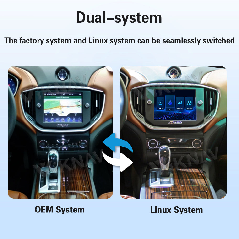 Viknav Linux System Wireless Carplay Android Auto Decoder Box for Maserati Ghibli 2014 Upgrade Interface Autolink Airplay Decoding Box
