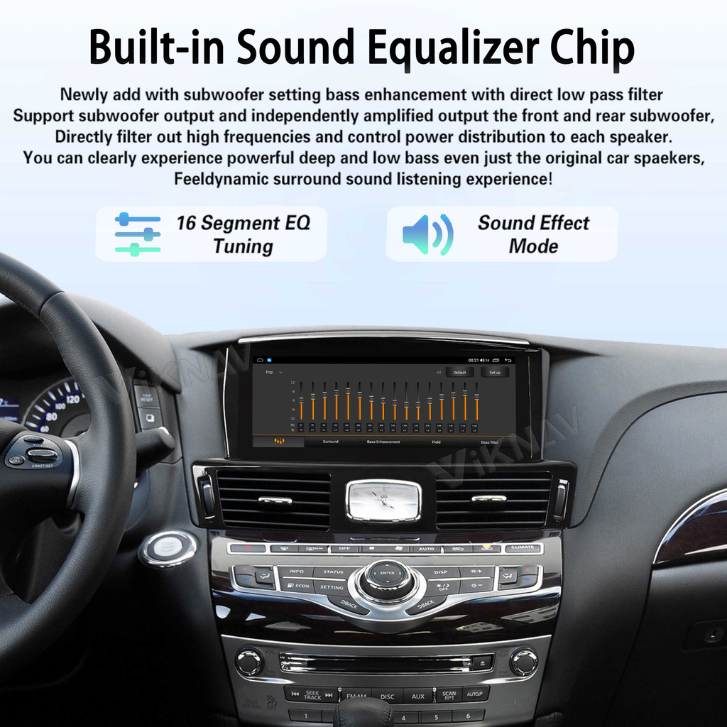 Viknav Android 10.25 inch Car Stereo For Infiniti Q70L/M25/M35/2013-2017 Wireless CarPlay & Android Auto GPS Navigation Head Unit