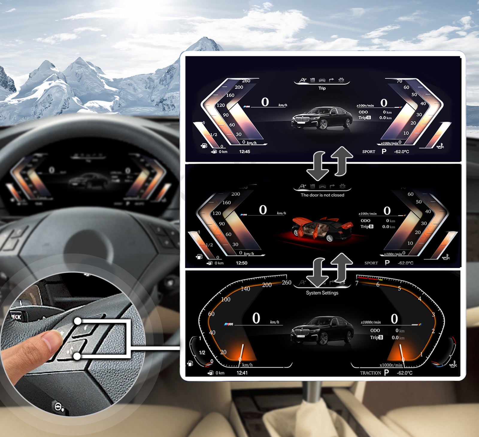 One-Touch Switch to Professional Off-Road View
