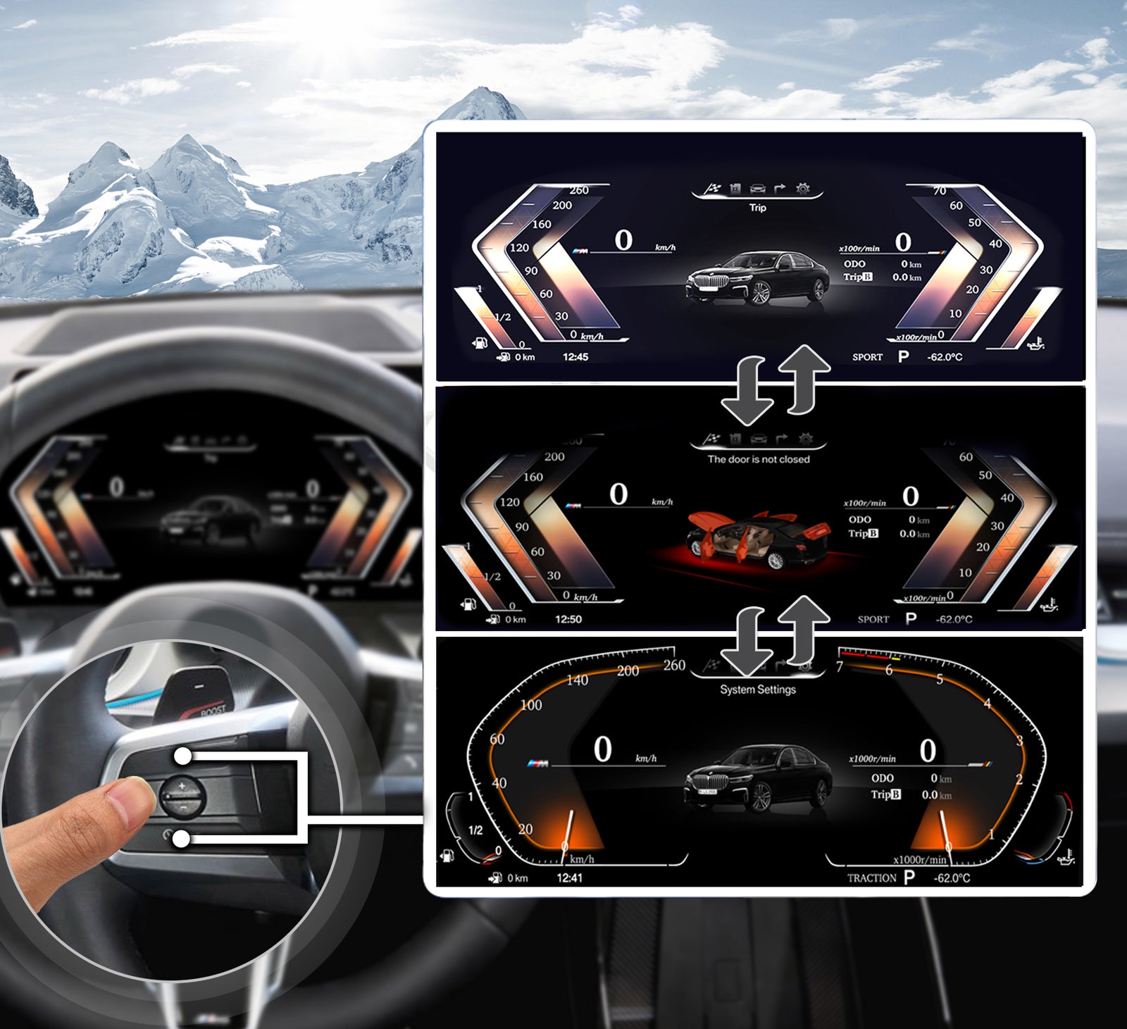 One-Touch Switch to Professional Off-Road View