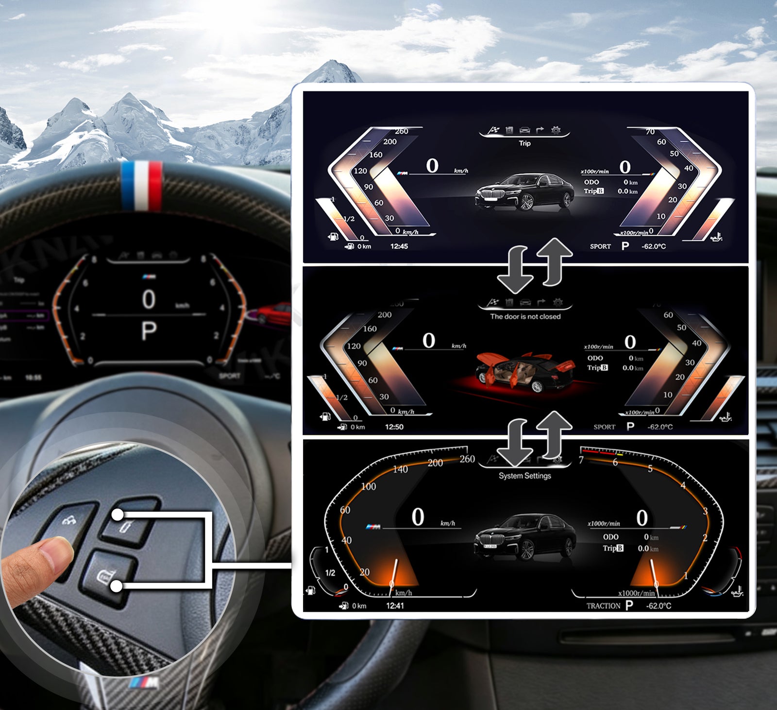 One-Touch Switch to Professional Off-Road View