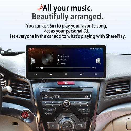 Viknav Android Car Stereo For Honda Acura ILX 2013-2021 Car Radio with 12.3-inch screen Wireless Carplay Android Auto GPS Navigation Multimedia Player