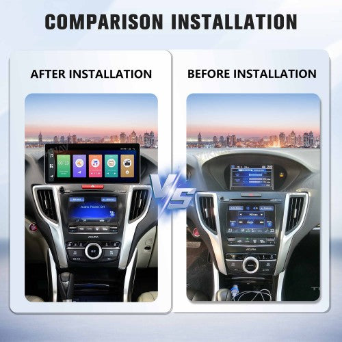 Viknav Android Car Stereo For Honda Acura TLX 2015-2020 Car Radio with 12.3-inch screen Wireless Carplay Android Auto GPS Navigation Multimedia Player
