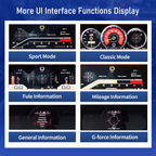 Viknav 13 inch Digital Gauge Cluster for Toyota Fortuner/Hilux/Vigo 2005-2015 LCD Car Digital Speedometer Dashboard Panel