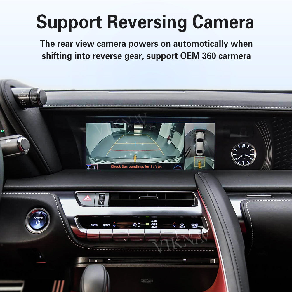 VIKNAV Wireless CarPlay Android Auto Decoder Linux Interface Box Upgrade for Lexus LC500 2018-2020