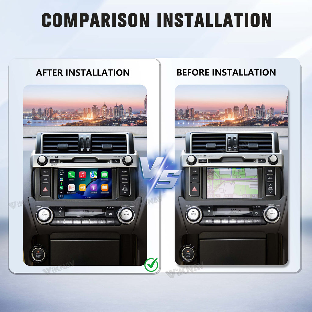 VIKNAV Wireless CarPlay Android Auto Decoder Linux Interface Box Upgrade for Toyota Prado 2014-2021