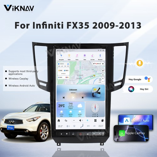 Viknav 13.6 Inch Car Radio For Infiniti FX35 2009-2013 Multimedia Player GPS Carplay 4G WIFI Head Unit Stereo Receiver