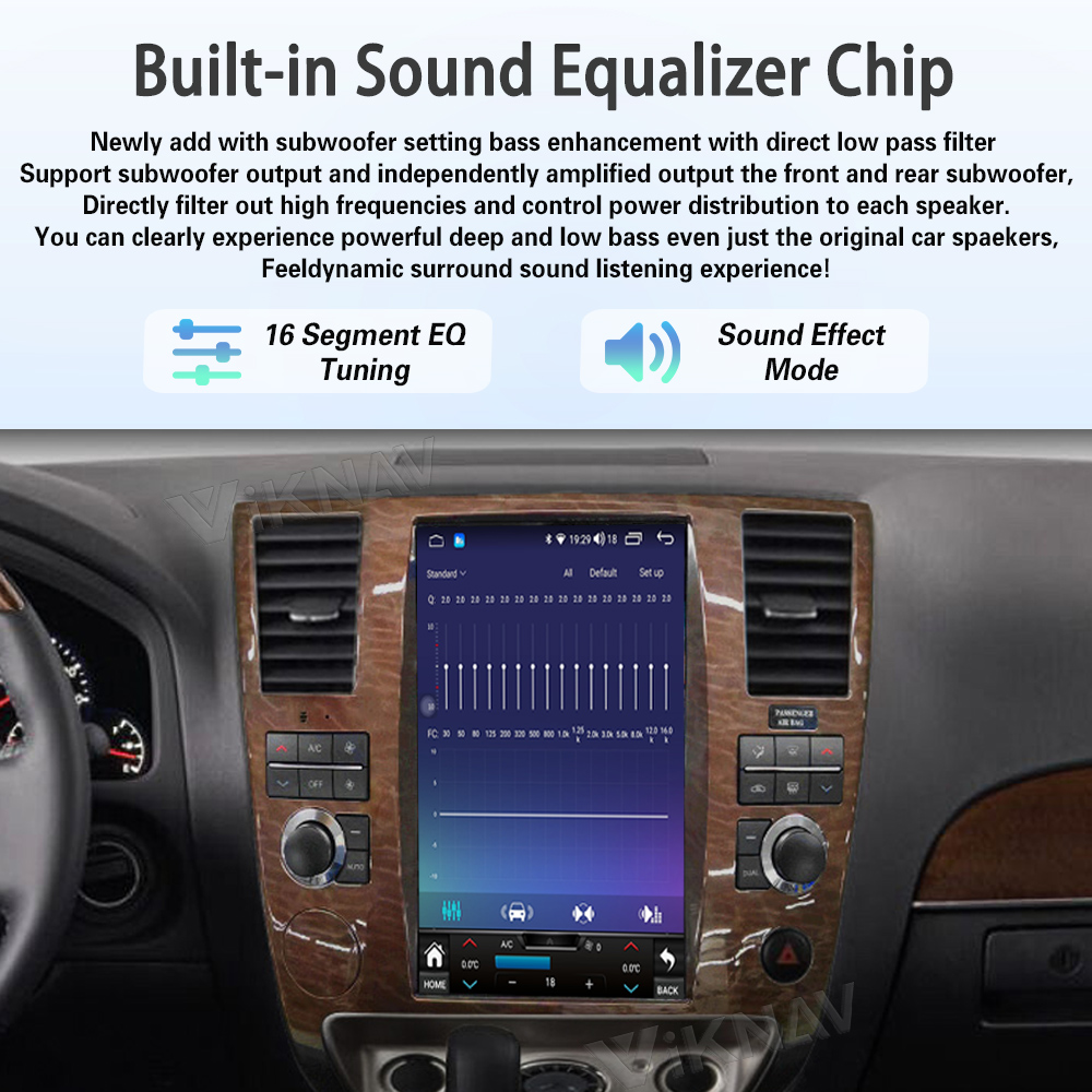Viknav Android 9 inch Car Stereo For Infiniti QX56/Nissan Armada 2004-2010 Wireless CarPlay & Android Auto GPS Navigation Head Unit