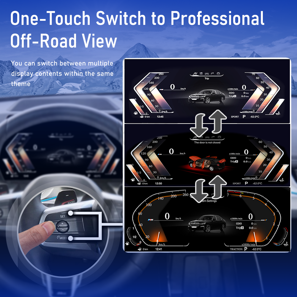 Viknav 11 inch Digital Gauge Cluster for BMW X1 X2 1 Series 2 Series 2014-2022 LCD Car Digital Speedometer Dashboard Panel