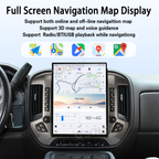 Viknav 15.6 inch Touch Screen Android Car Radio For Chevrolet Silverado GMC SIERRA 2014-2018 Wireless Carplay GPS Navigation With 13 Inch Car Digital Cluster