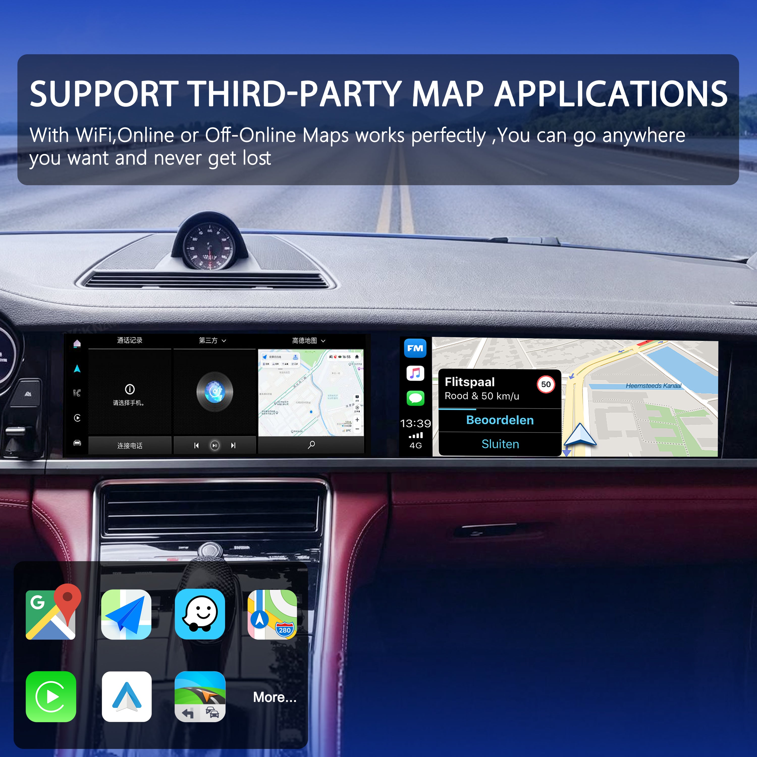 VIKNAV Dual 12.3 Inch Android Car Radio for Porsche Panamera 2017 2018 2019 2020 2021 2022 2023 Auto Stereo Screen Upgrade Wireless Carplay GPS Navigation Multimedia Player Head Unit