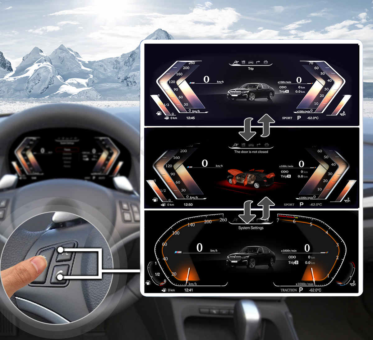 One-Touch Switch to Professional Off-Road View