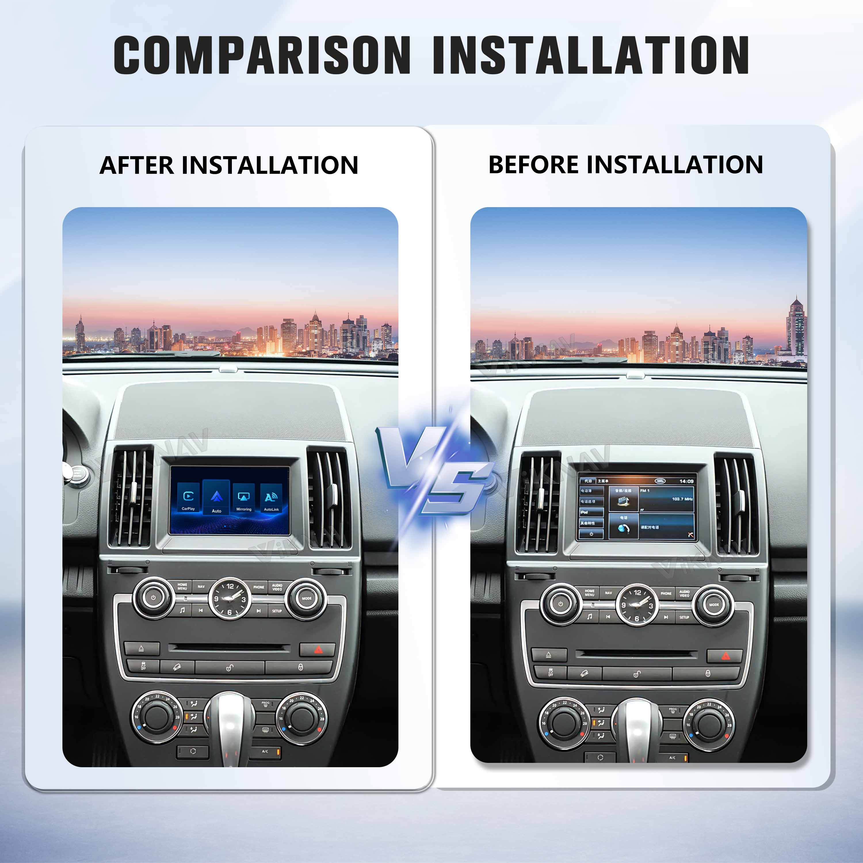 Viknav Linux System Decoder Box For Land Rover Freelander 2 2013-2015 OEM Bosch System Upgrade Interface Wireless Carplay Android Auto Decoder Box Autolink Airplay