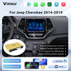 Viknav Linux System Wireless Carplay Android Auto Decoder Box for Jeep Cherokee 2014-2019 Upgrade Interface Autolink Airplay Decoding Box