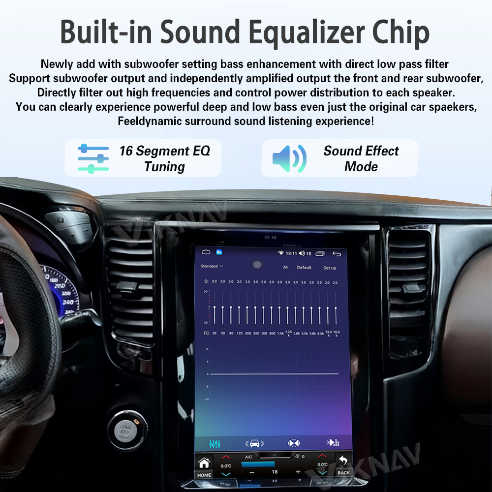 Viknav Android 12.1 inch Car Stereo For Infiniti FX35 2003-2008 Wireless CarPlay & Android Auto GPS Navigation Head Unit