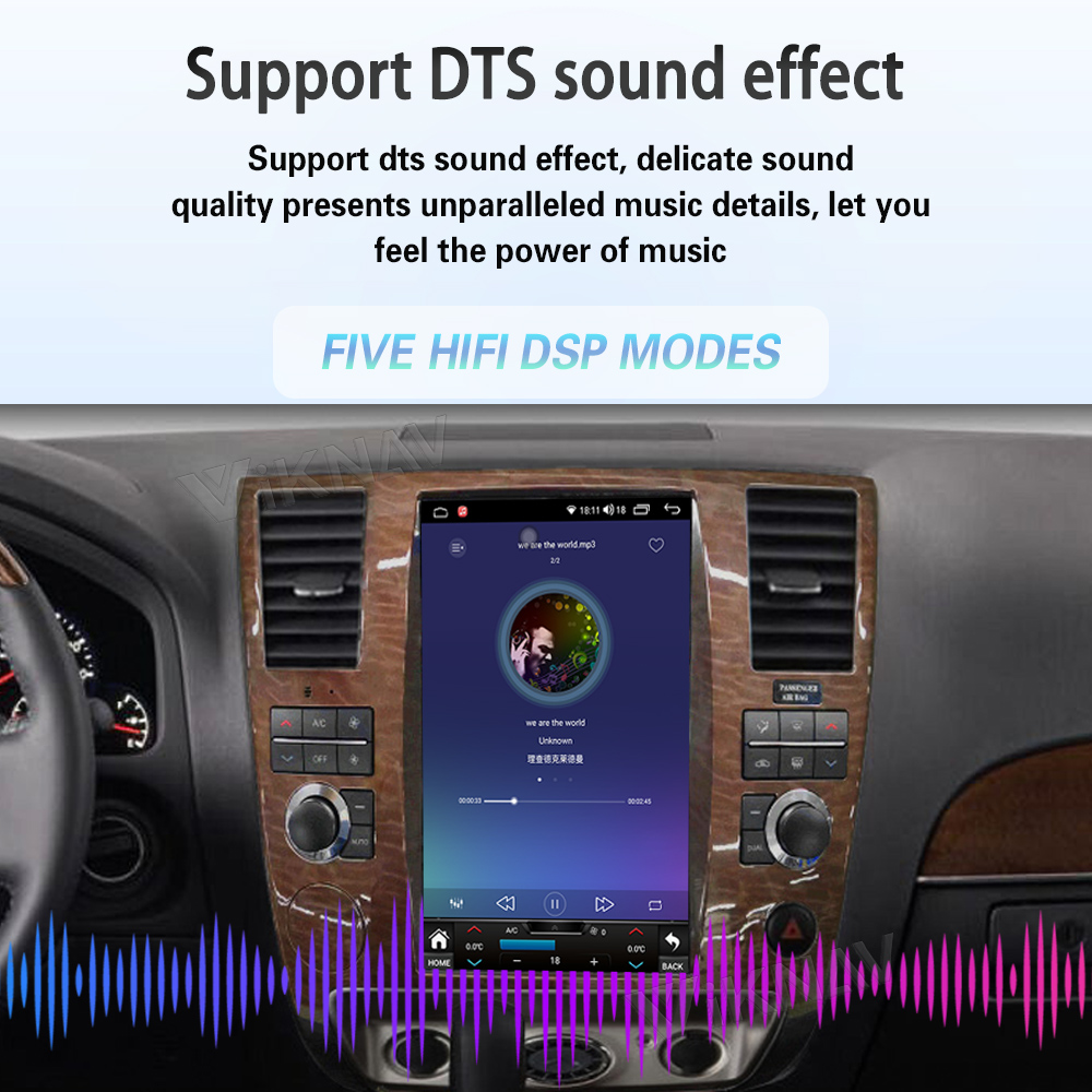 Viknav Android 9 inch Car Stereo For Infiniti QX56/Nissan Armada 2004-2010 Wireless CarPlay & Android Auto GPS Navigation Head Unit