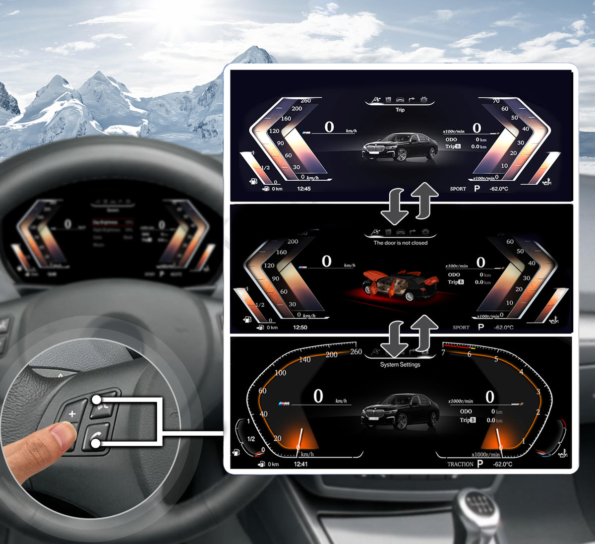 One-Touch Switch to Professional Off-Road View