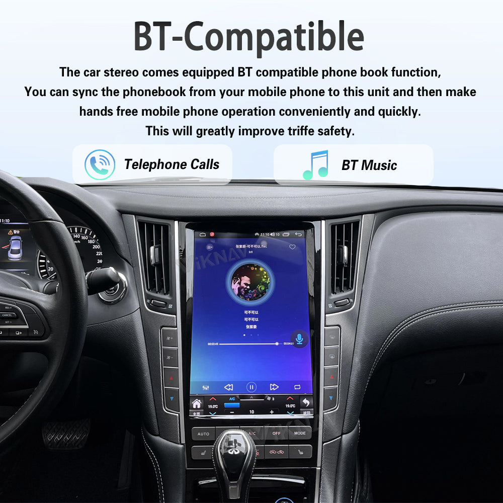Viknav 12.1 inch Android Car Stereo For Infiniti Q50 Q60 2013-2019 Wireless CarPlay & Android Auto GPS Navigation Head Unit
